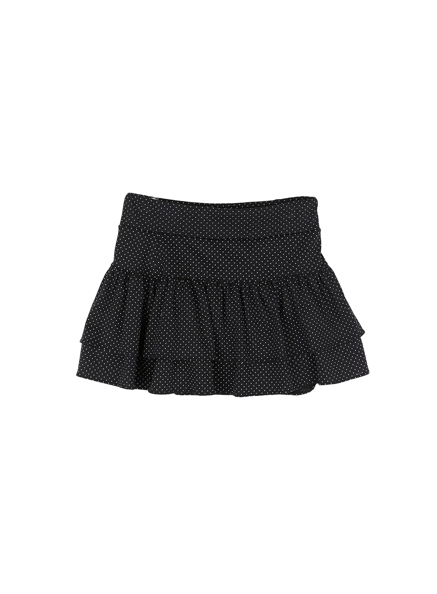 Polka Dot Ruffle Mini Skirt CU527