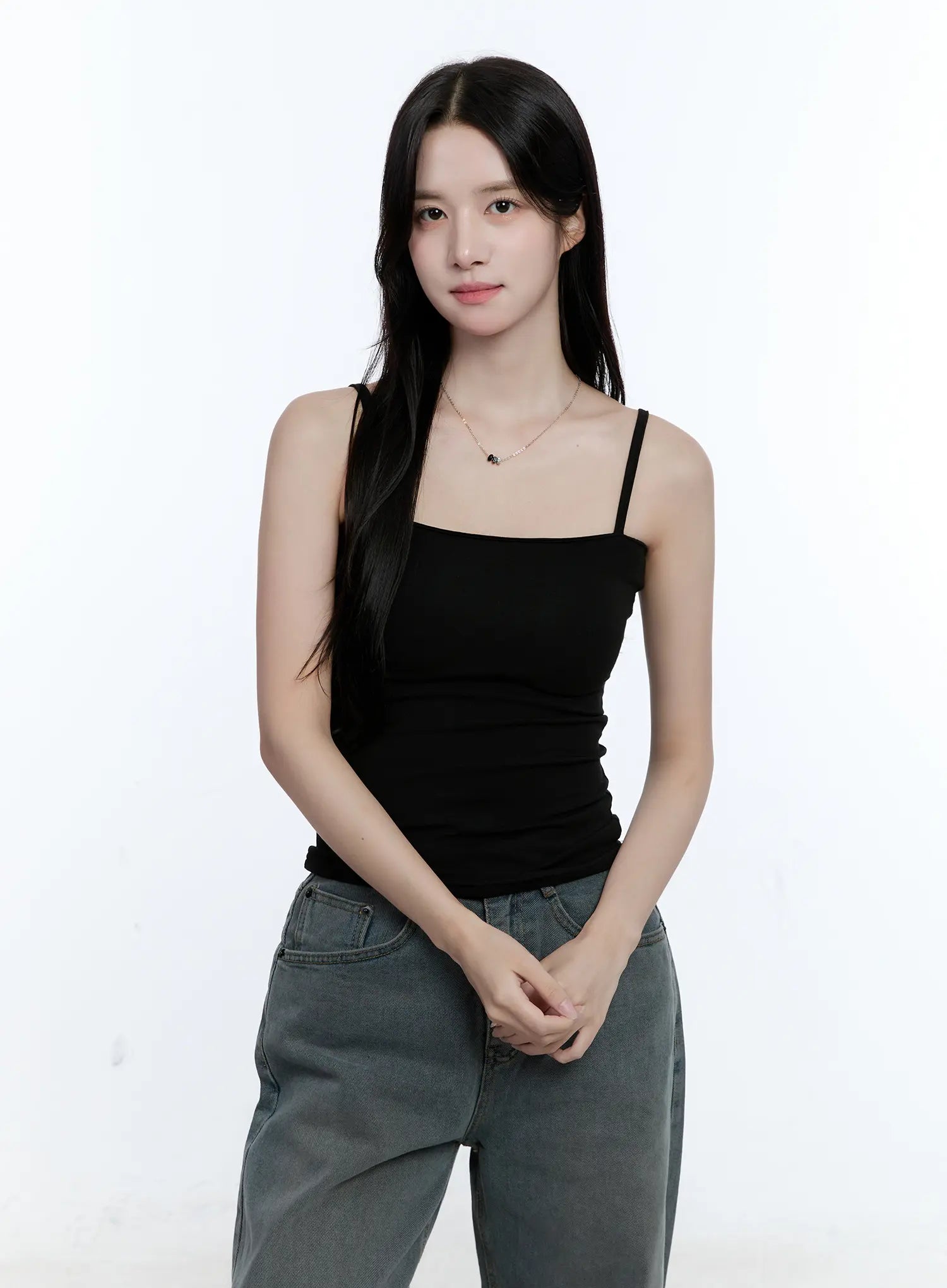 Basic Cotton Blend Stretch Cami CG512