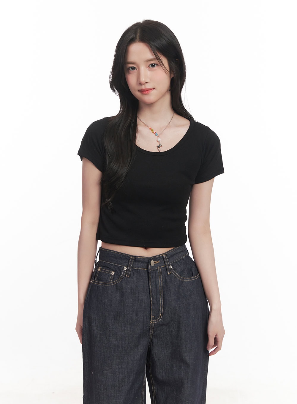 Basic Slim-Fit Crop Top CA510