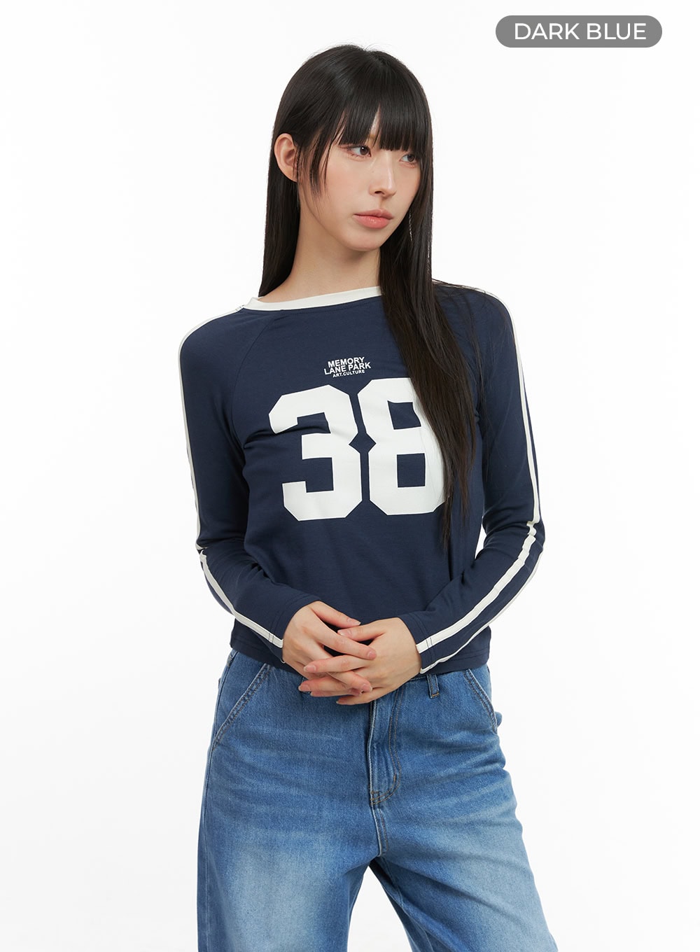Blokecore Cotton Lettering Raglan Crop Top CG420