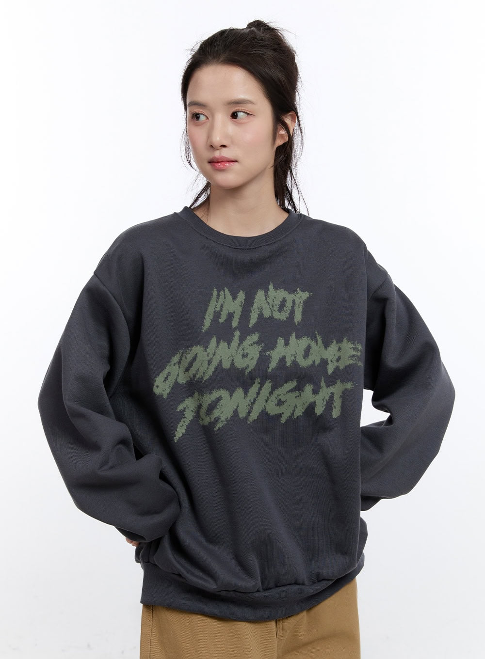 Oversized Crew Neck Sweatshirt ON418
