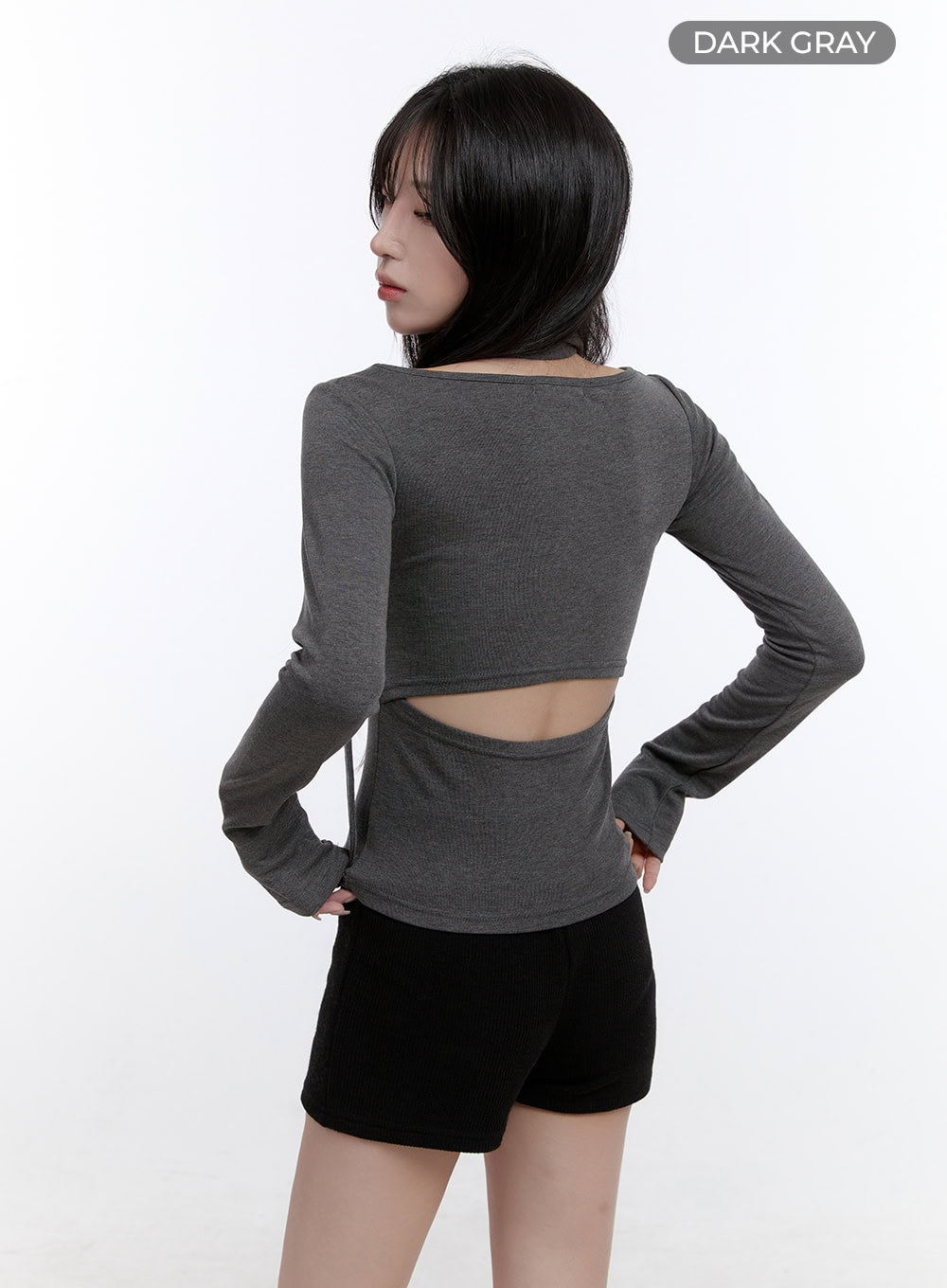 Elegant Long-Sleeve Muffler Top CO418