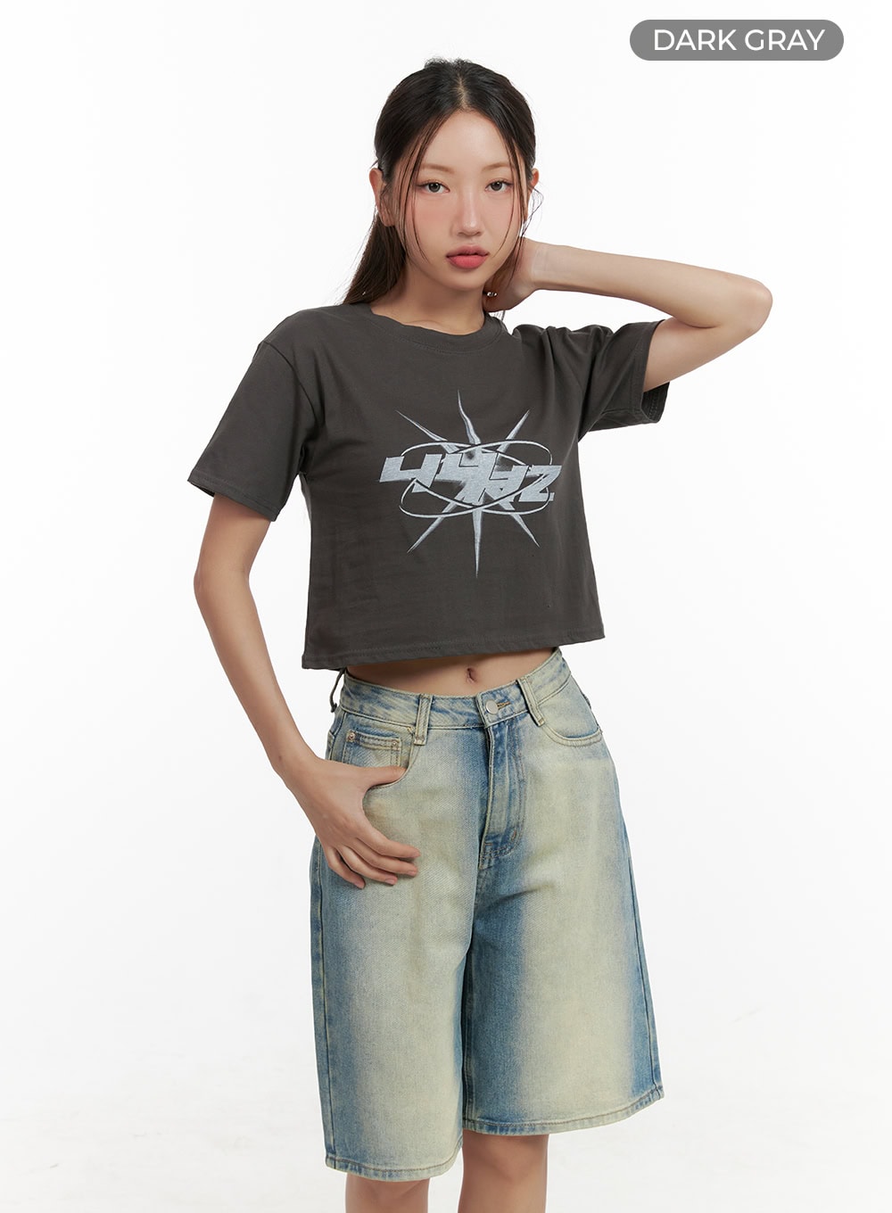 Acubi Graphic Crop Tee CL431