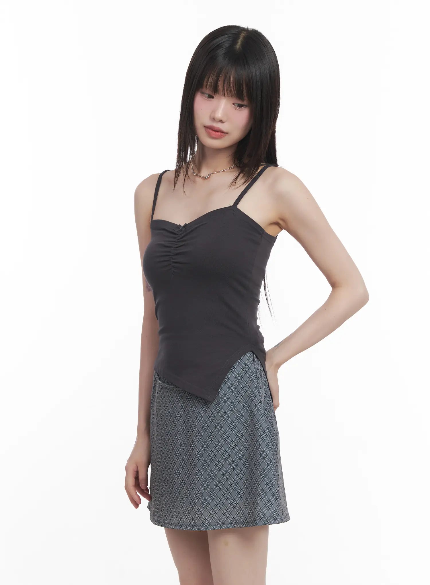 Asymmetric Sweetheart Cami Top CU518