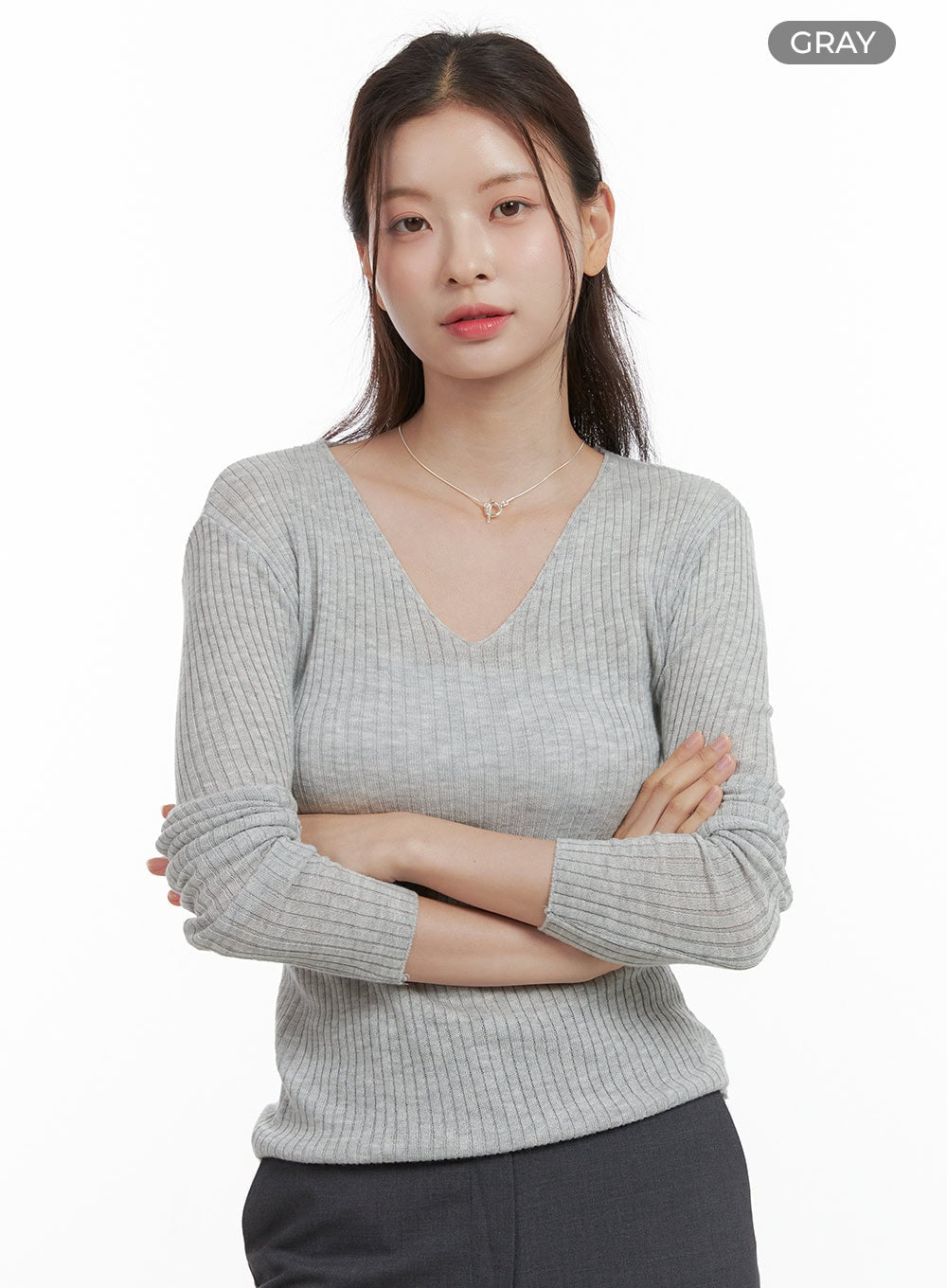Cashmere V-Neck Long Sleeve OL416