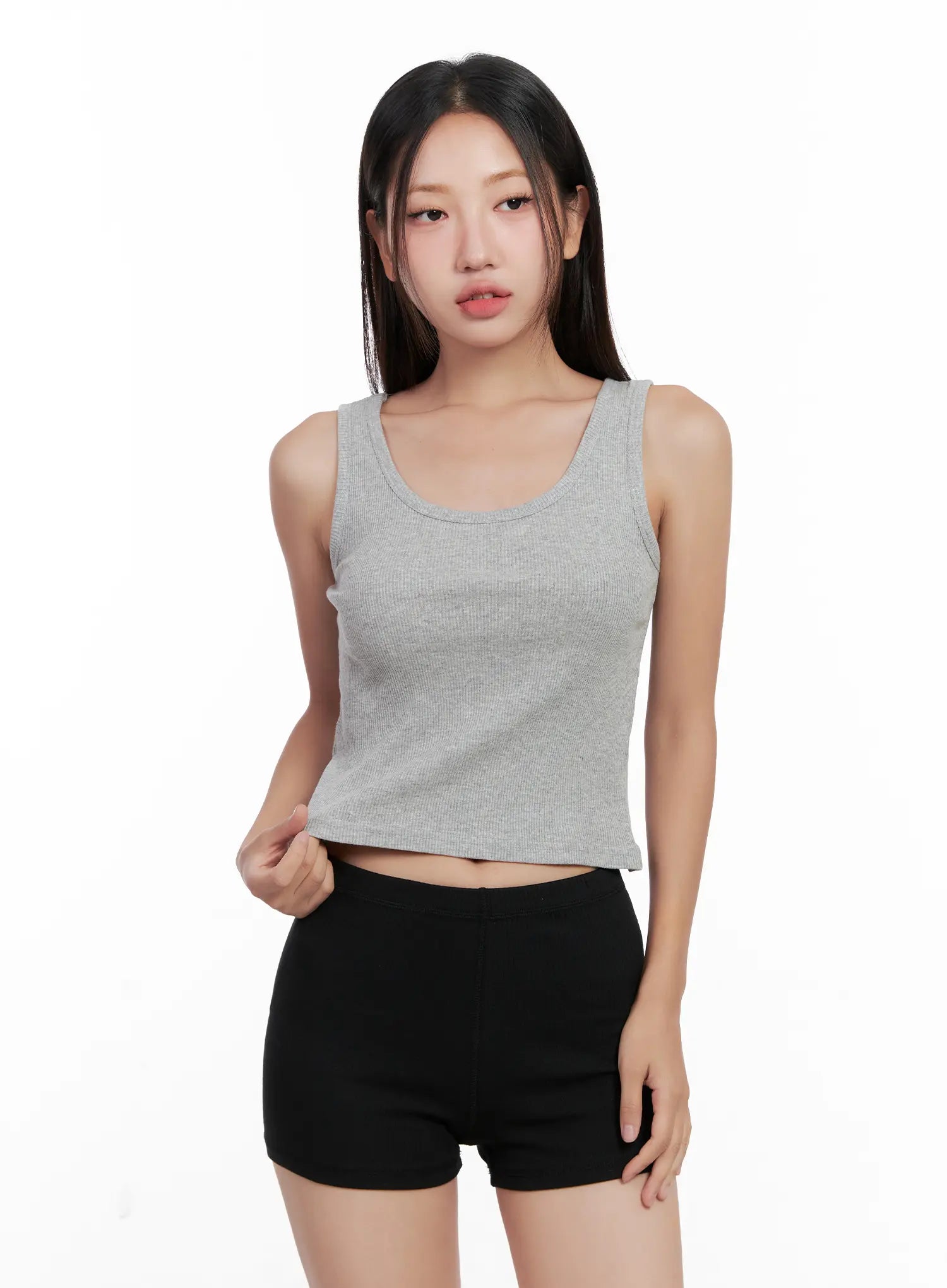Essential Ribbed Crop Tank CL521
