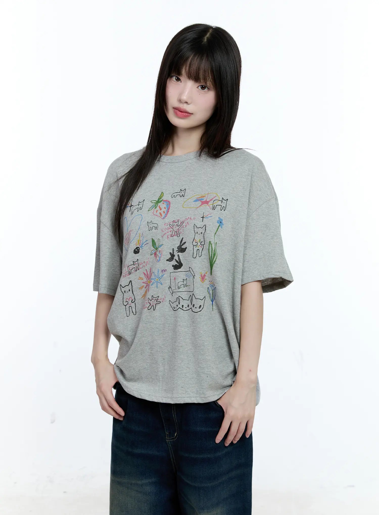 Kitty Doodle Graphic Tee CG511