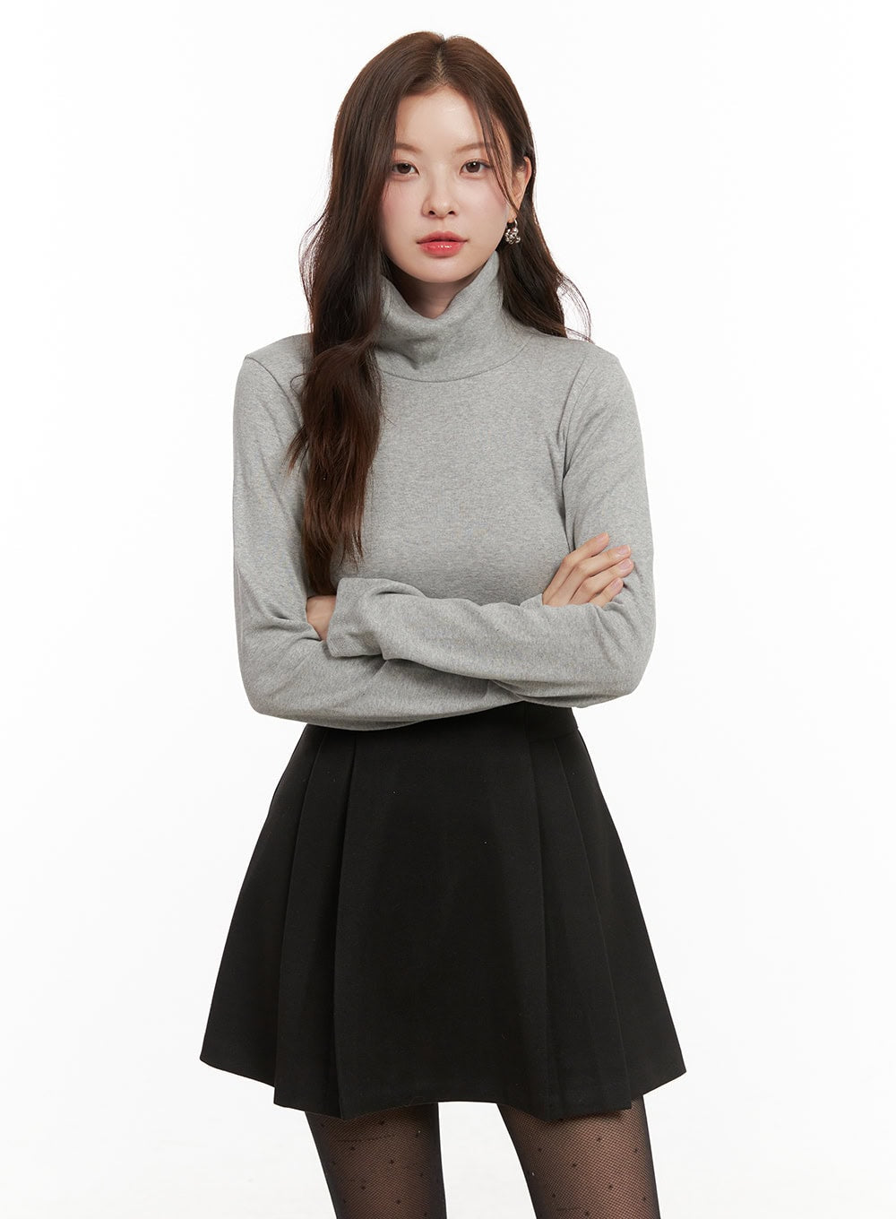 Classic Solid Cotton Turtleneck Top OD403