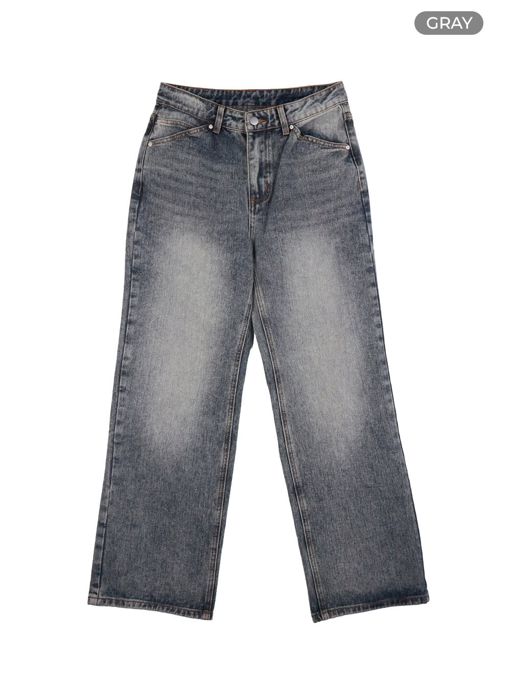 Mandy Washed Cotton Wide Leg Jeans OO401