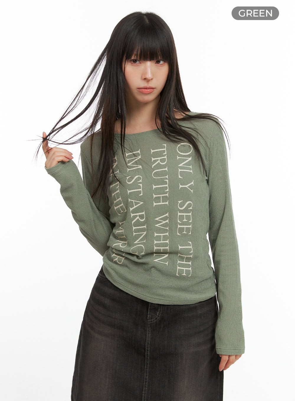 Sheer Lettered Long Sleeve CG419