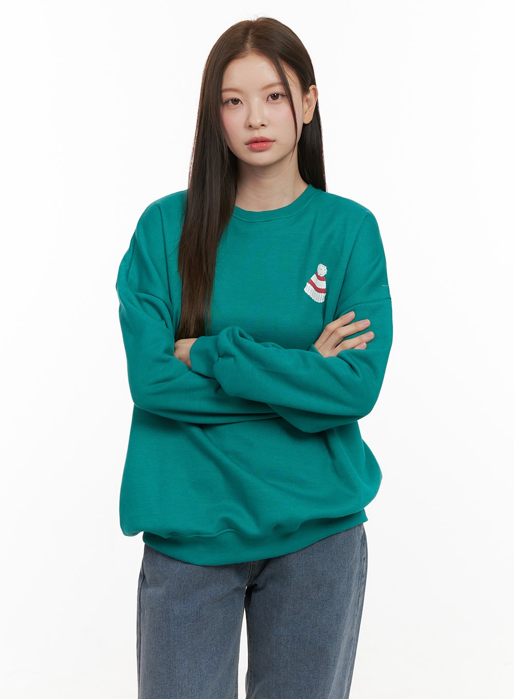 Loose-Fit Graphic Bear Crew Neck OD412