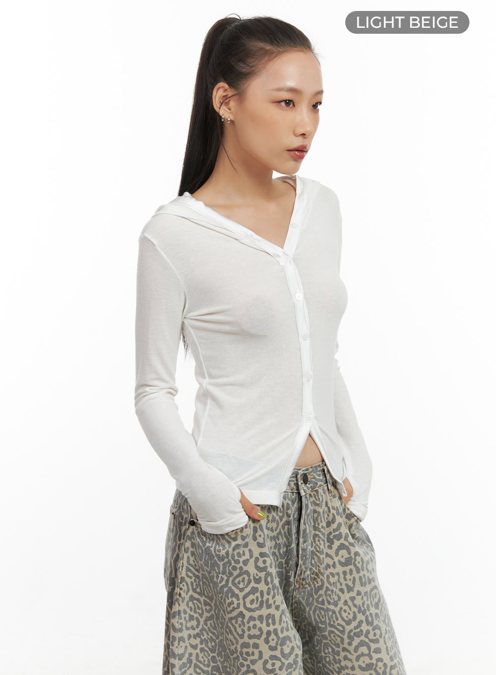 Chic Two-Way Hooded Cardigan CO424