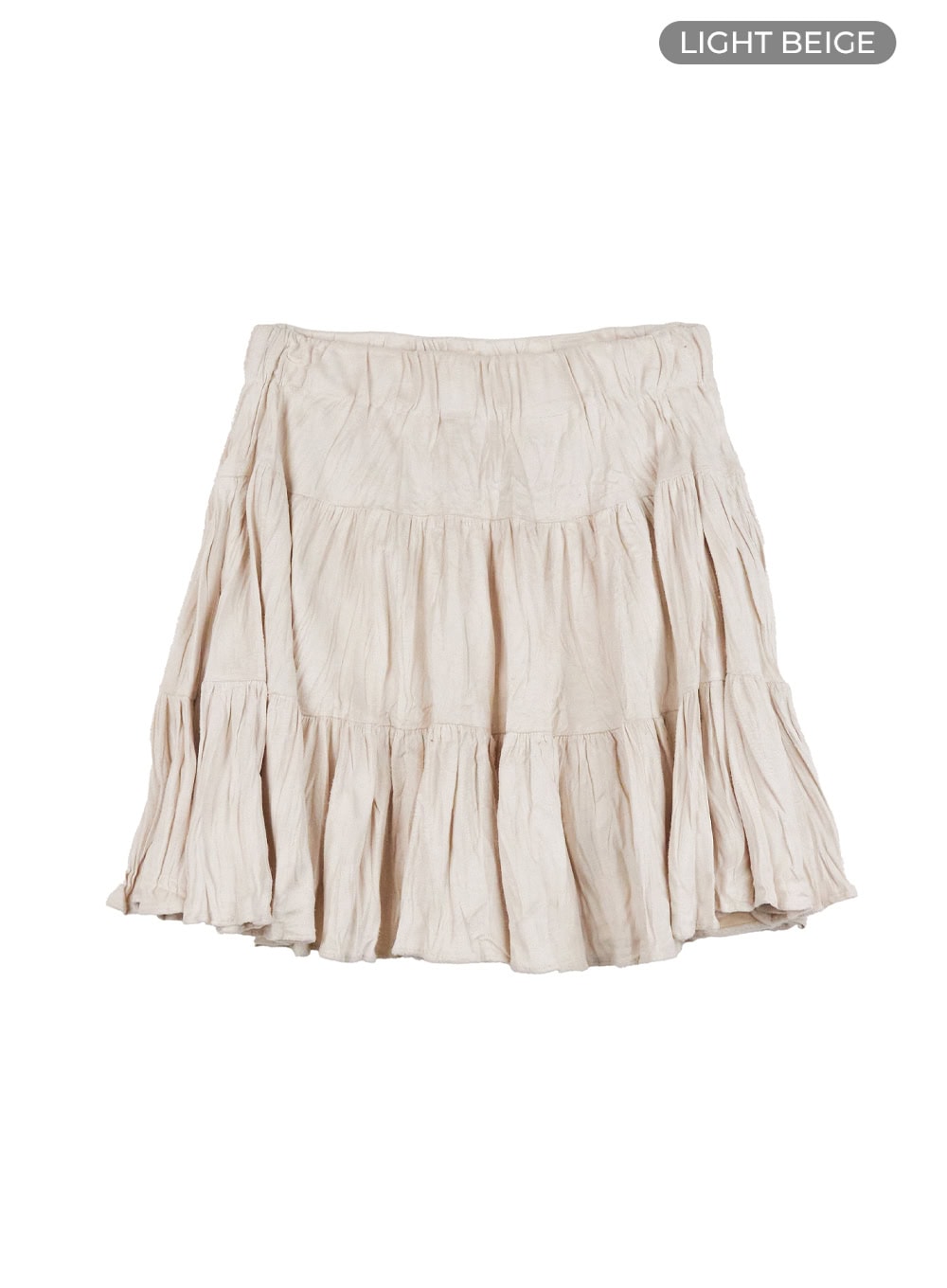 Wrinkled Ruffle Mini Skirt OO416