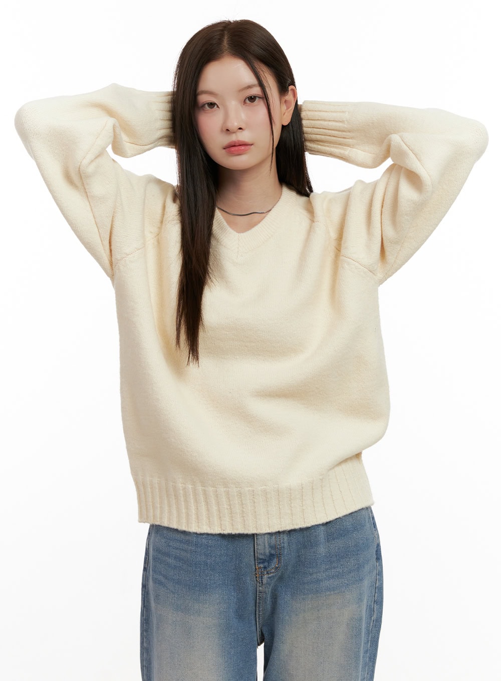 Oversized V-Neck Sweater ON422