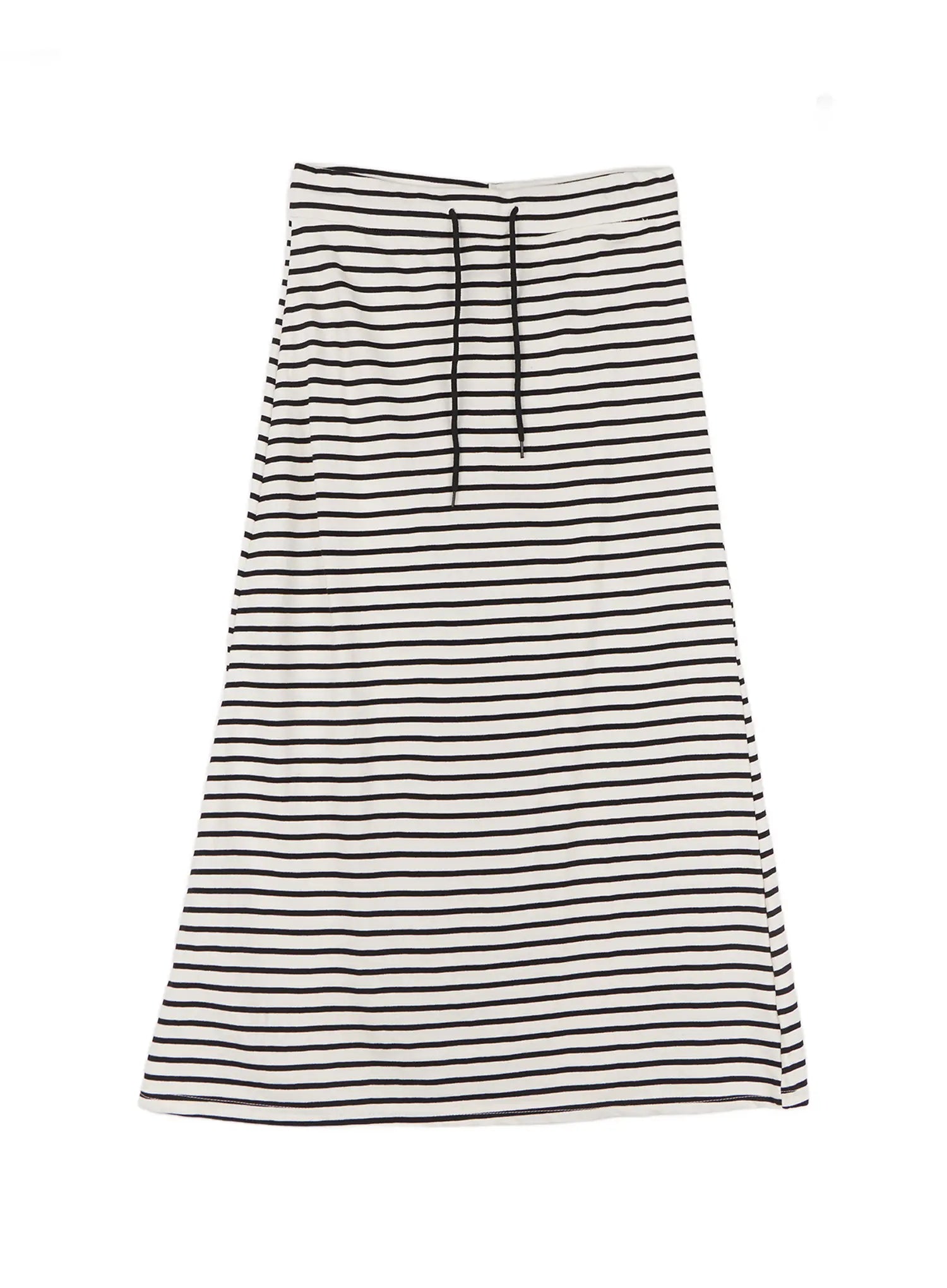 Striped Drawstring Maxi Skirt CL530
