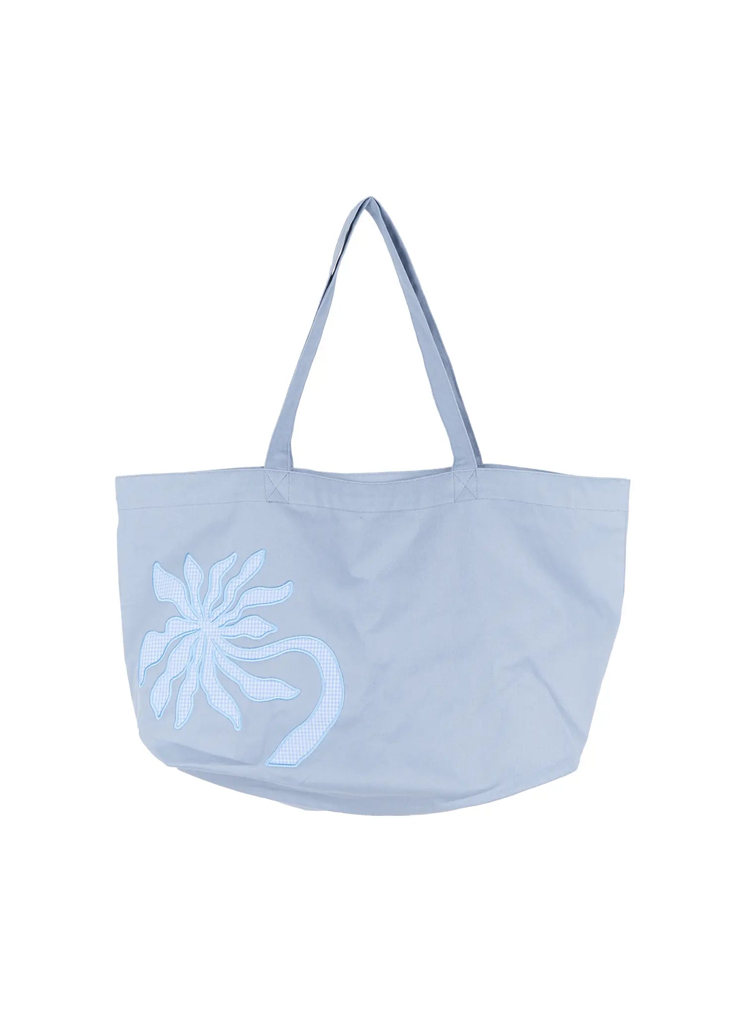 Gingham Patch-Accent Tote Bag CL522