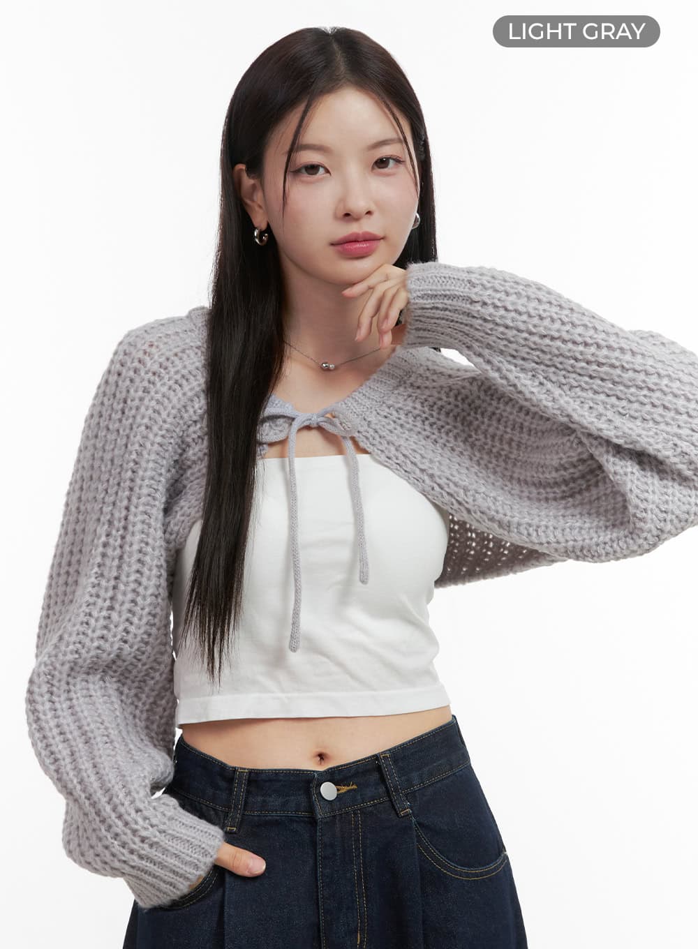 Stringed Hollow Bolero Cardigan OO416