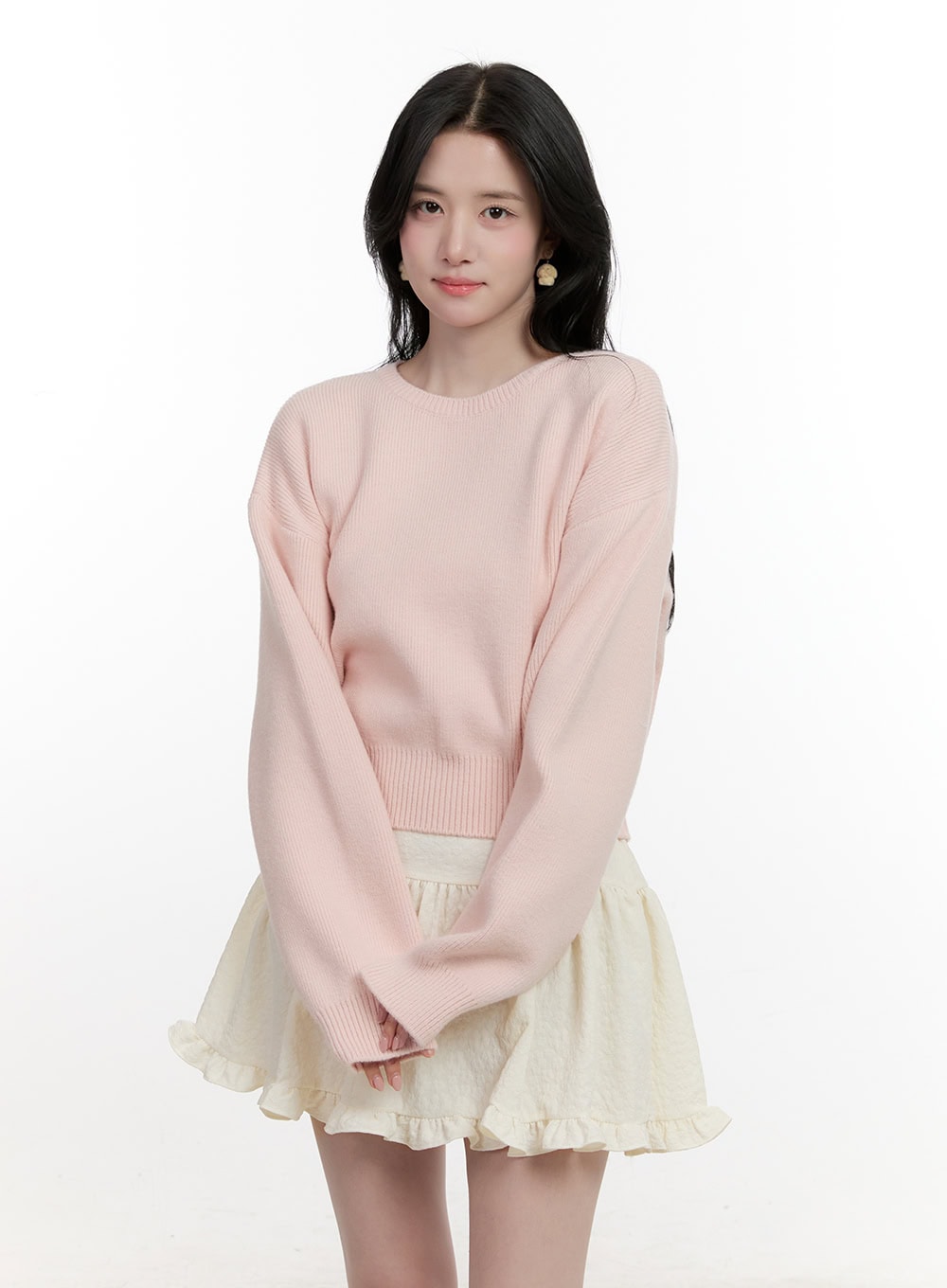 Cropped U-Neck Sweater CF527