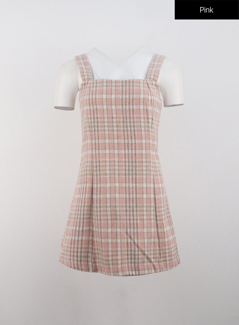 Square Neck Check Mini Dress ON327