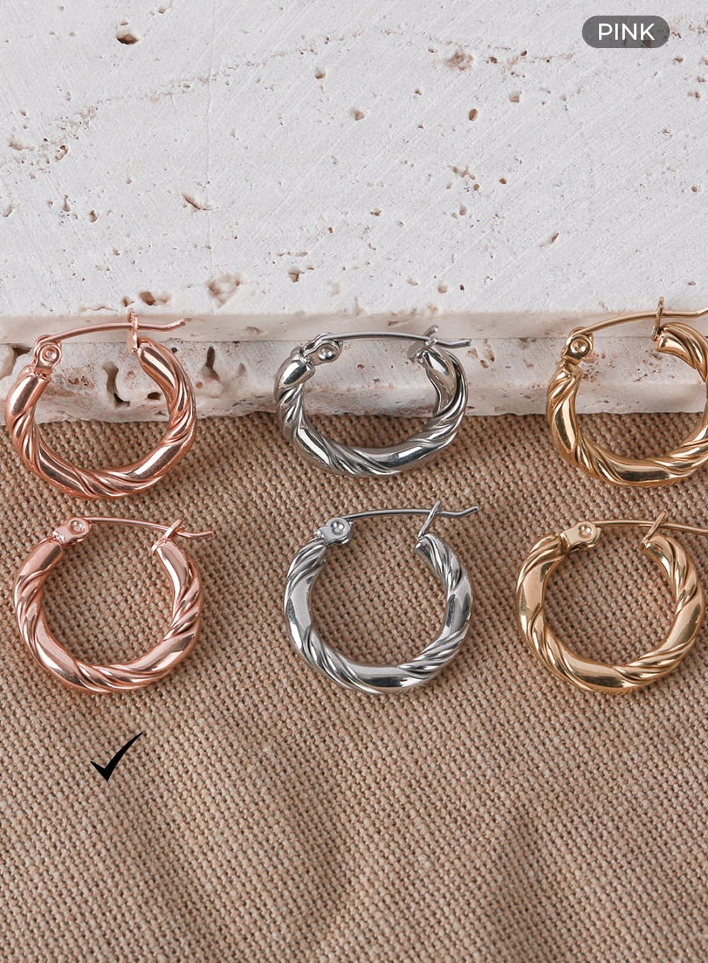 Twist Ring Earrings IL404