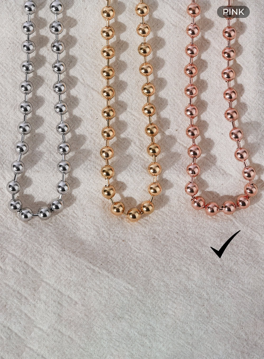 Bold Ball Chain Necklace IL403