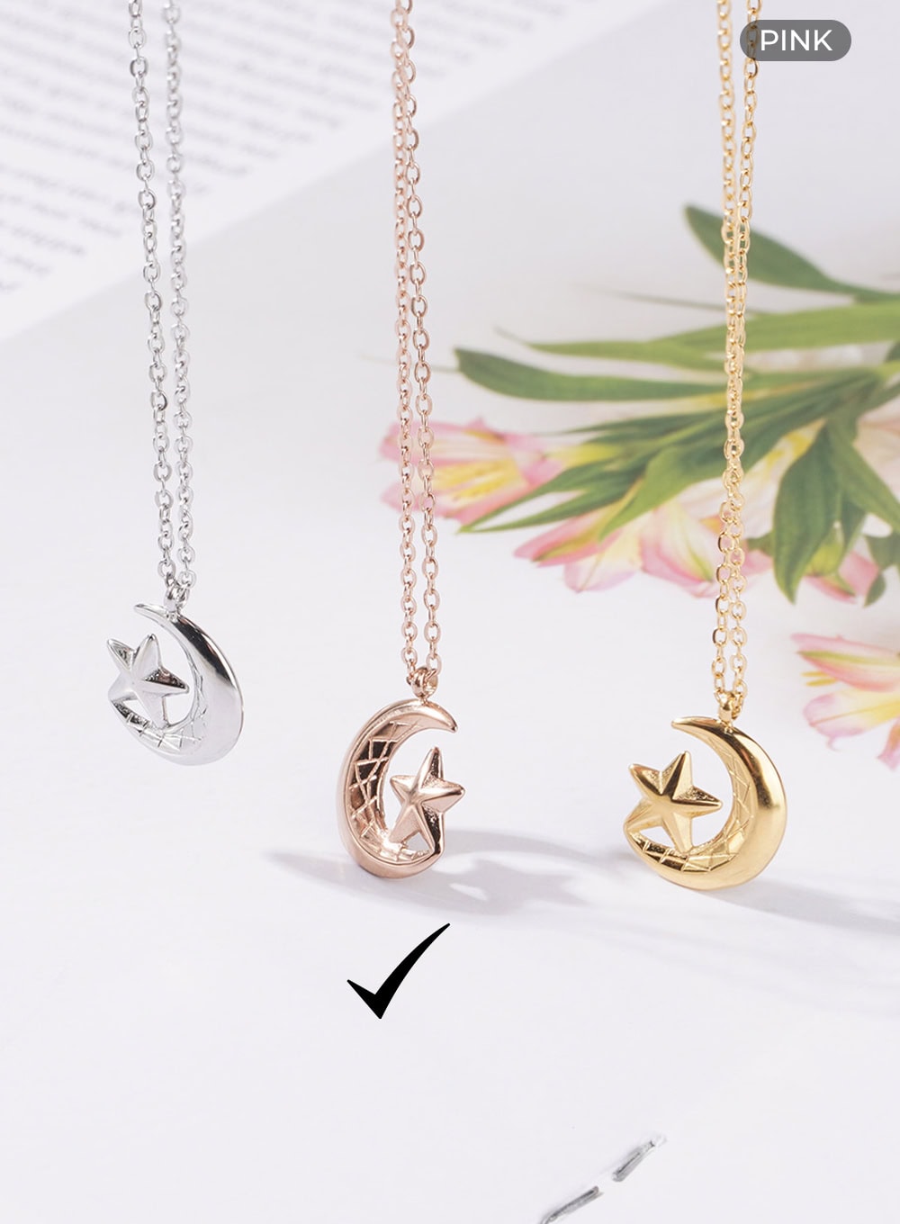 Star Crescent Necklace IL405