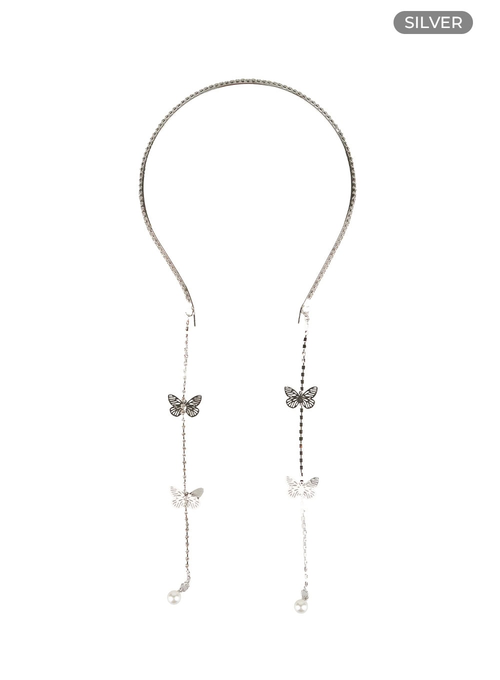 Beaded Pearl Brass Headband OG406