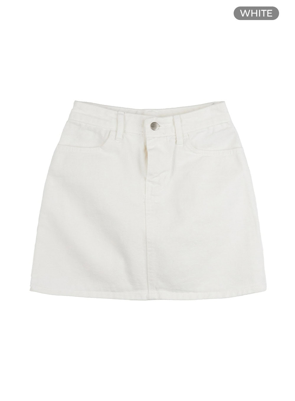 Cotton Solid Mini Skirt OU418