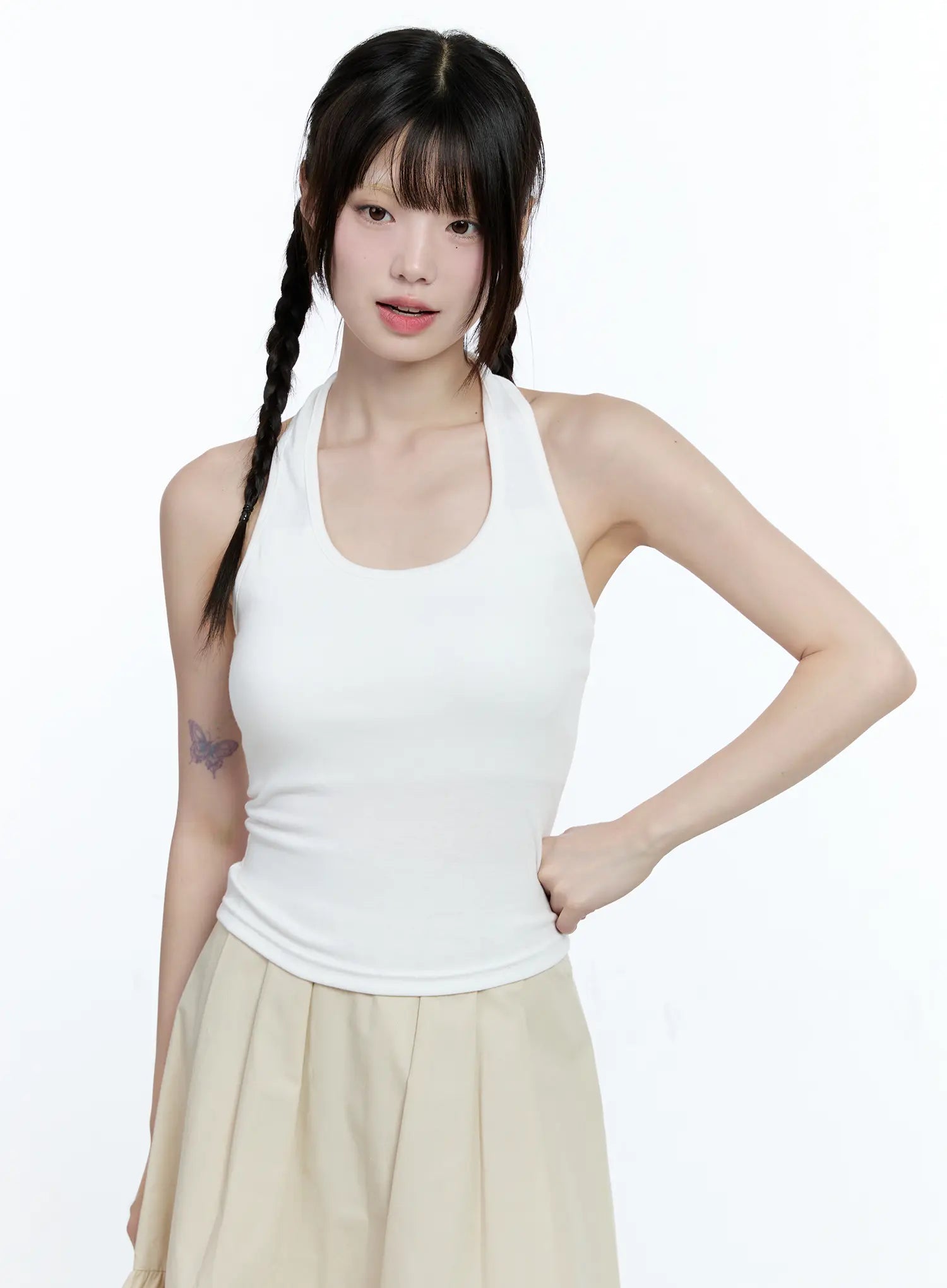 Basic Halter Crop Tank CL530