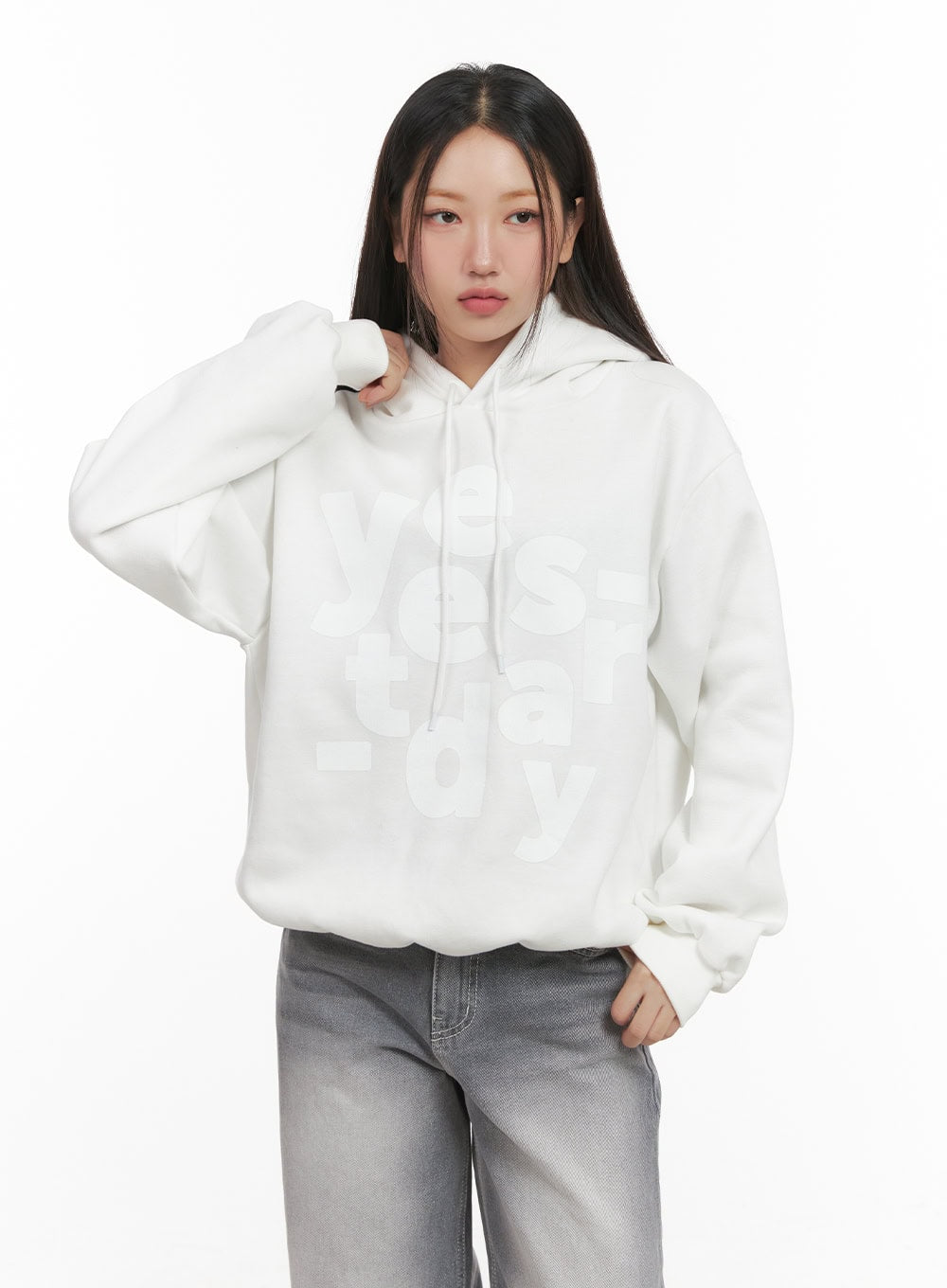 Graphic Lettering Hooded Sweatshirt CD416