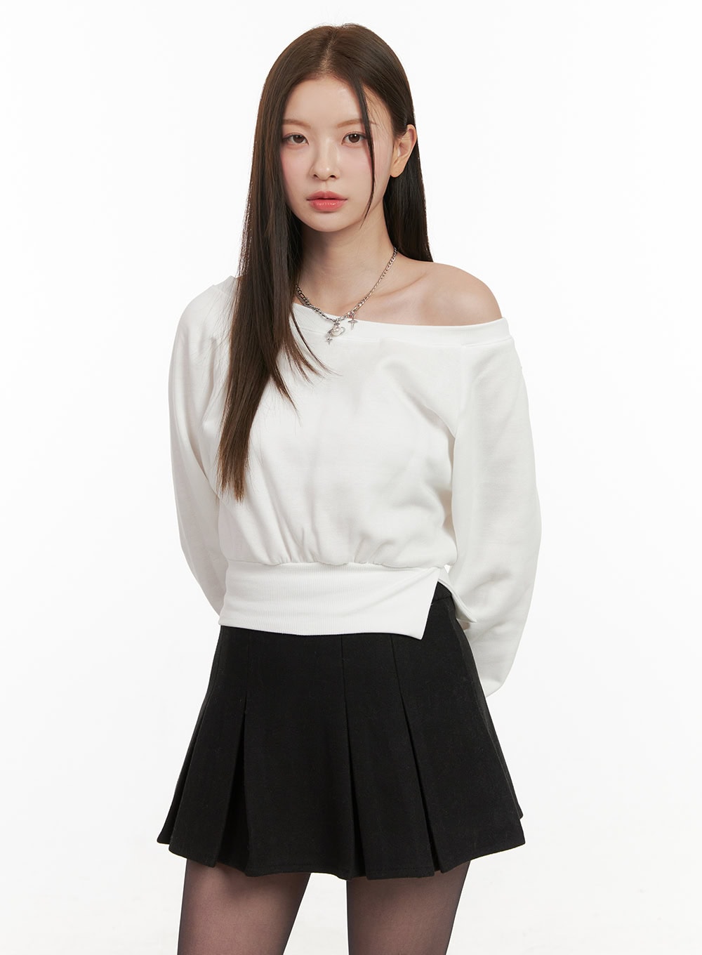 Asymmetric One-Shoulder Crop Sweatshirt OD412