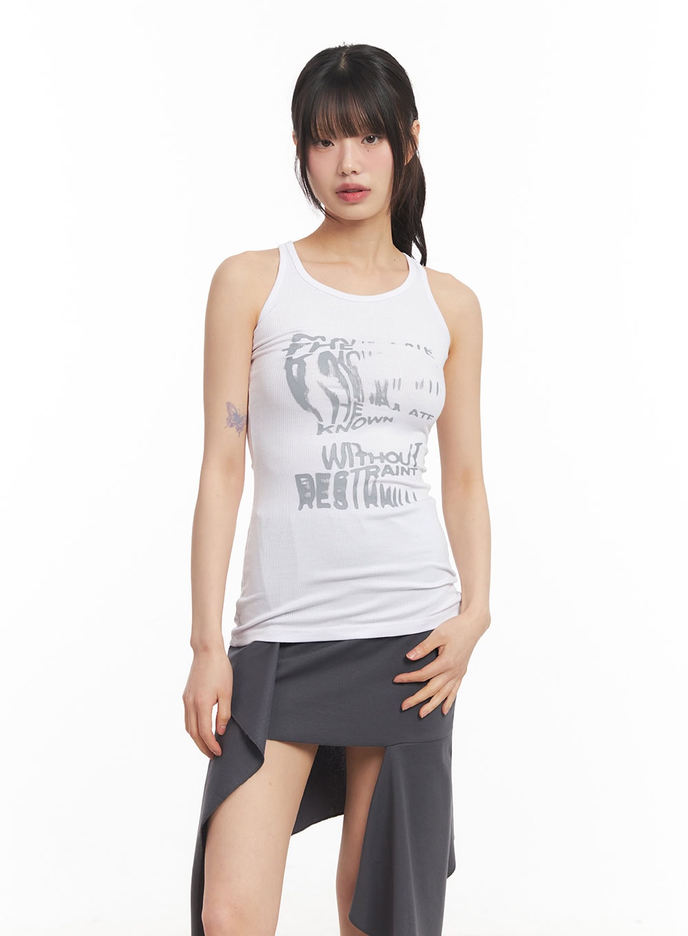 Warped Graphic Tank Top CA522