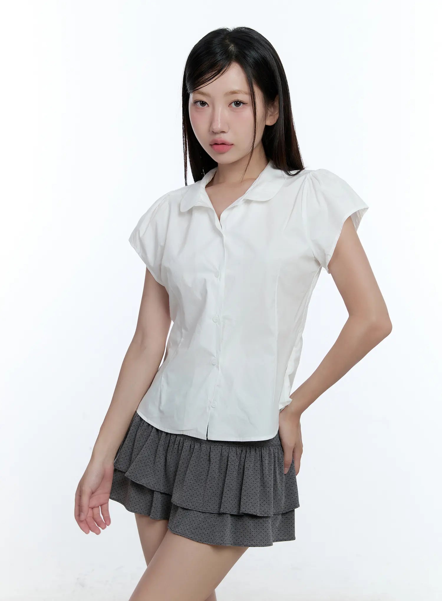 Collared Short-Sleeve Shirt CU527