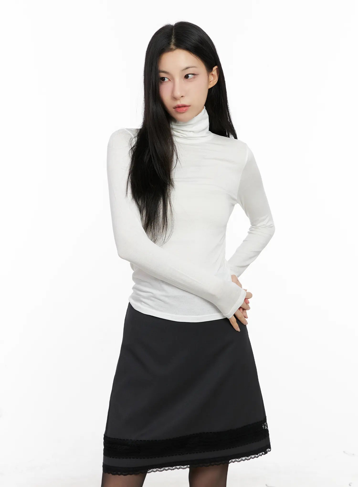 Basic Slim Fit Long Sleeve Turtleneck CG526