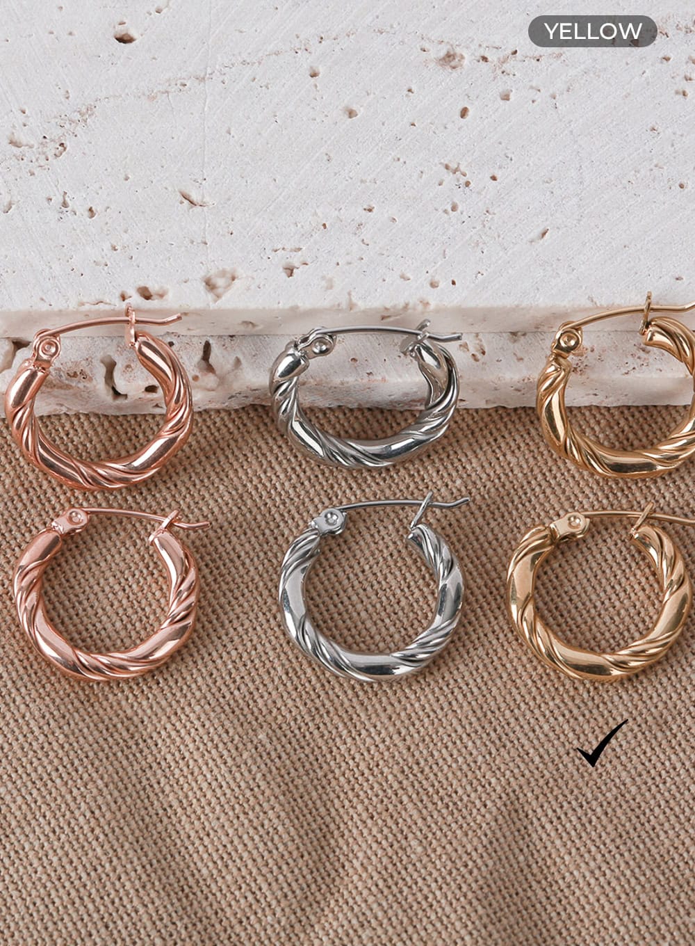 Twist Ring Earrings IL404