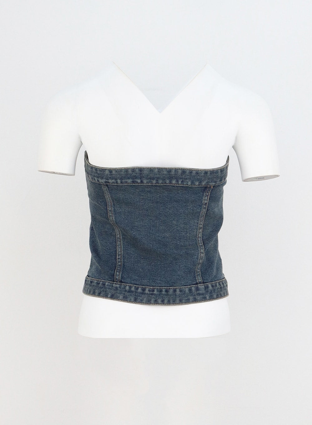 Denim Button Tube Top CY323
