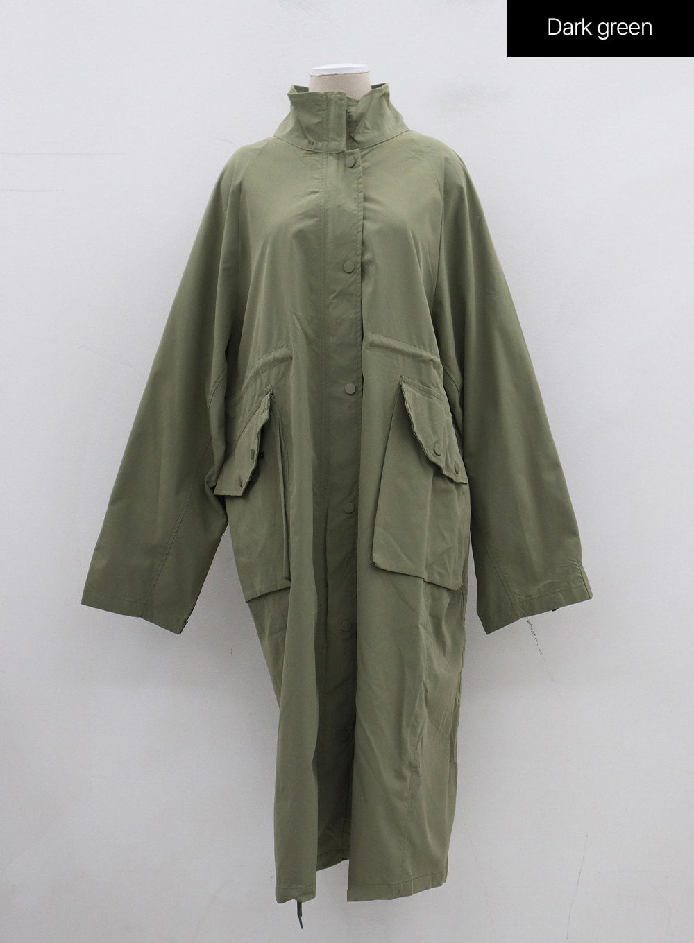 Pocket Oversized Zip-Up Coat OF301