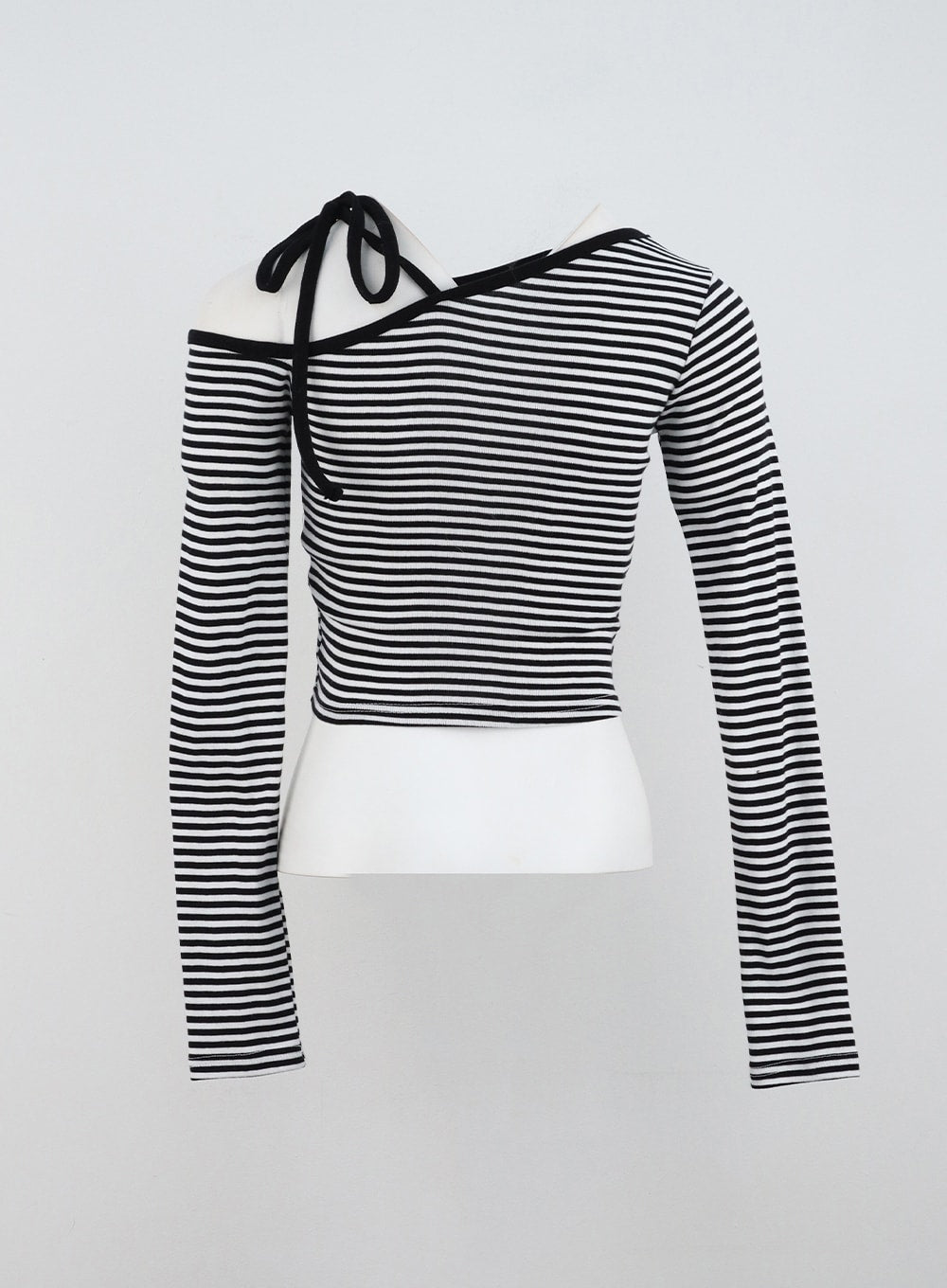 Asymmetrical Stripe Crop Top CN328