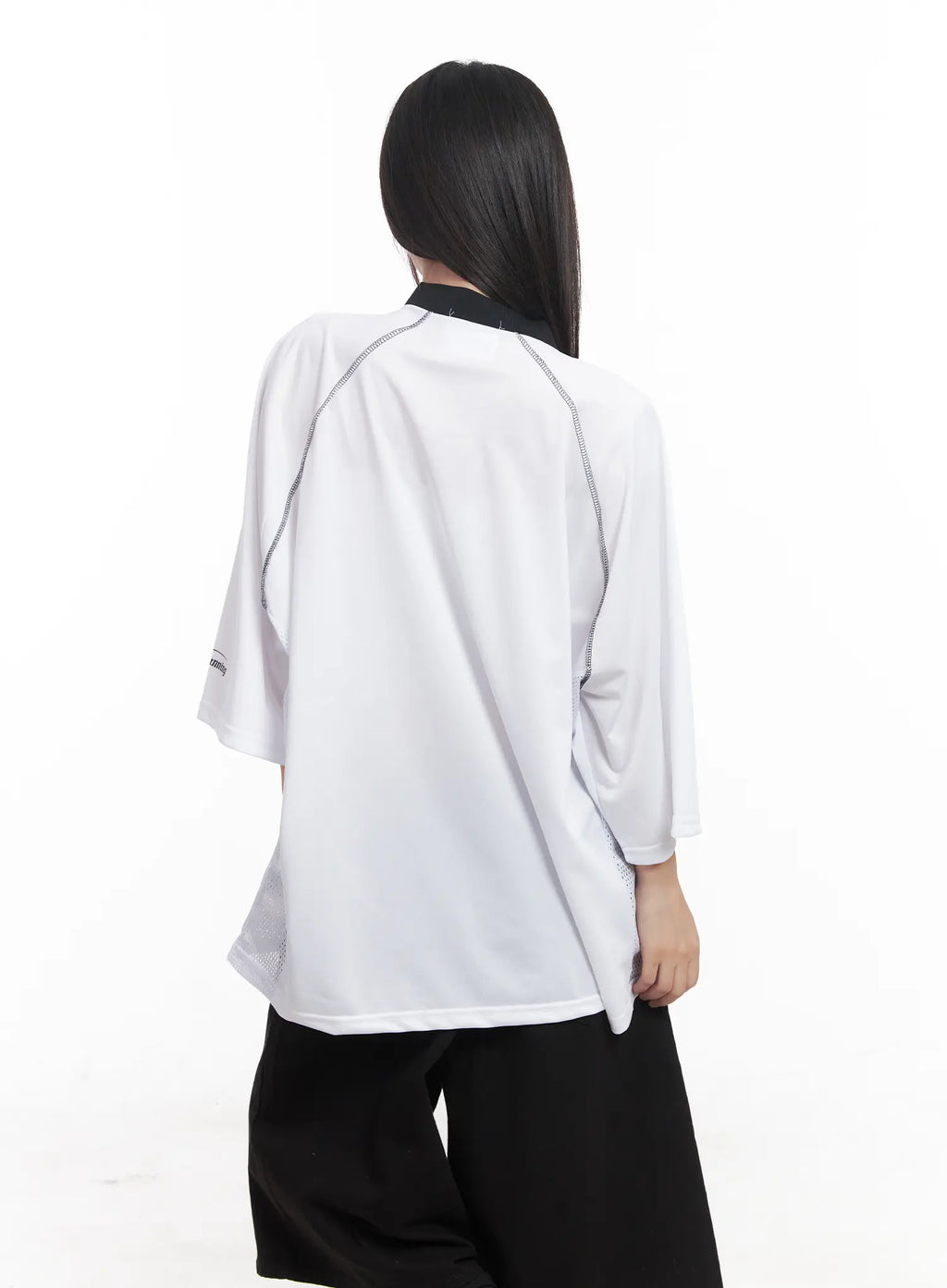 Oversized Graphic V-Neck Jersey CU517