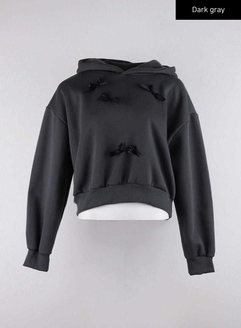 Ribbon Solid Essential Cropped Hoodie CD320