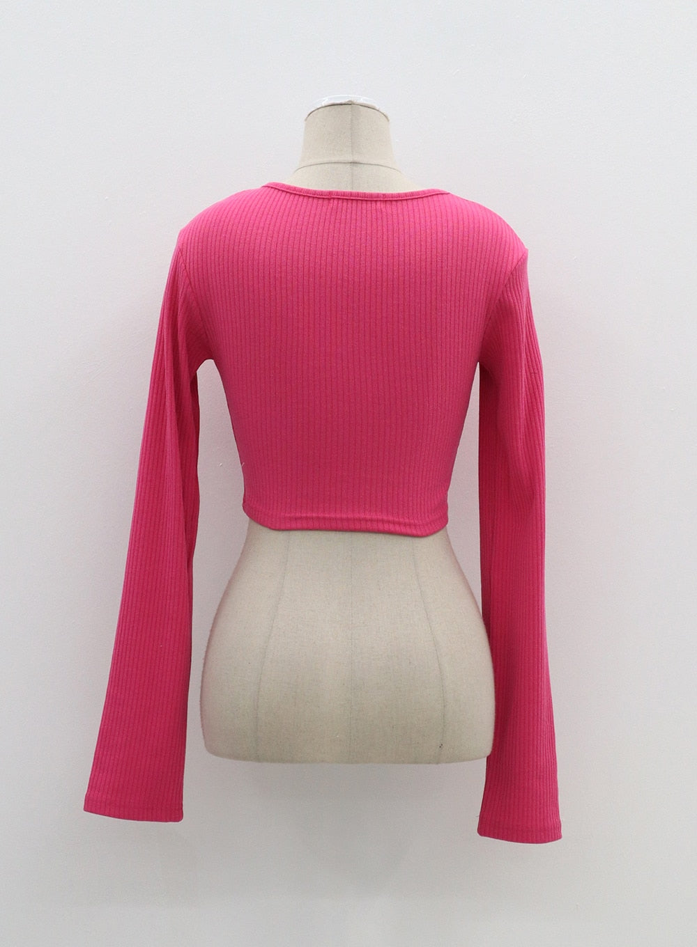 Scoop Neck Ribbed Knit Top BF310