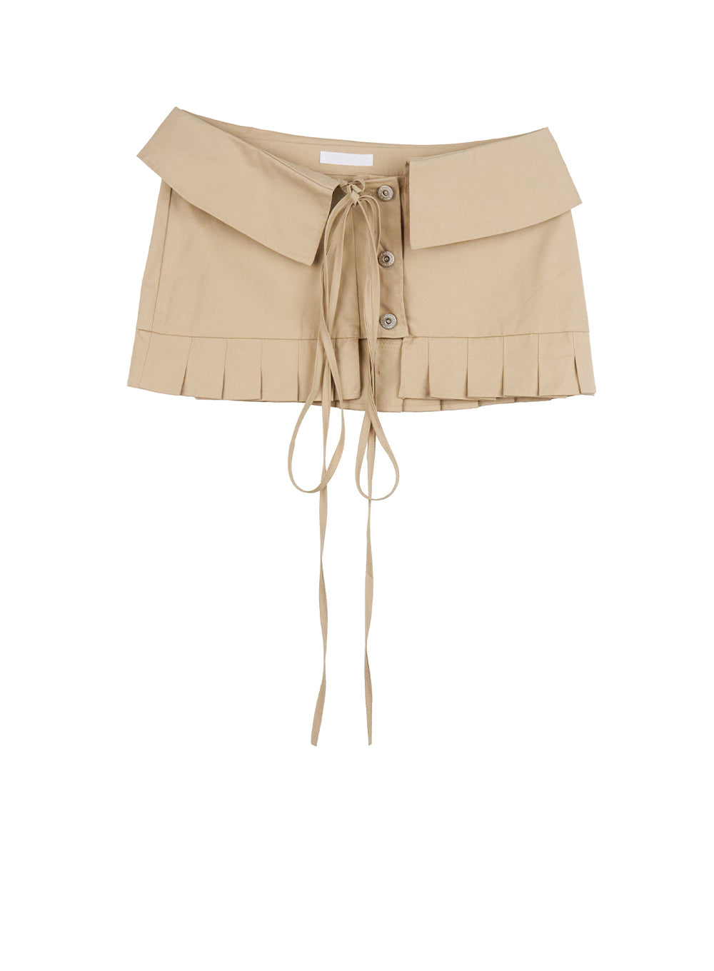Buttoned Pleated Strap Mini Skirt CJ520