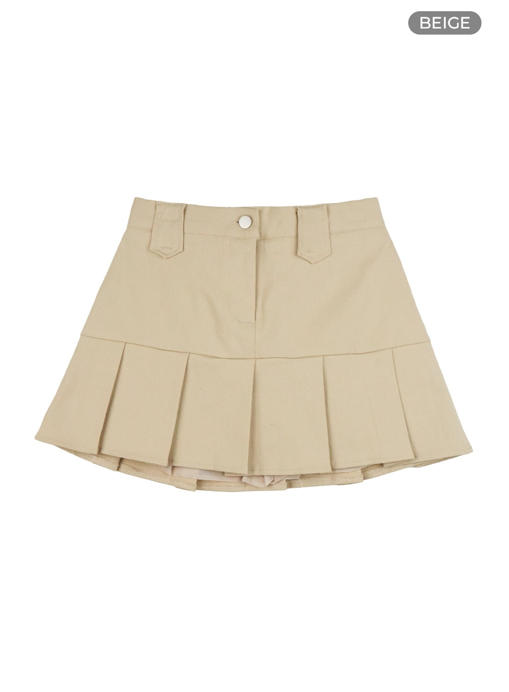 A-Line Pleated Cotton Mini Skort CG421