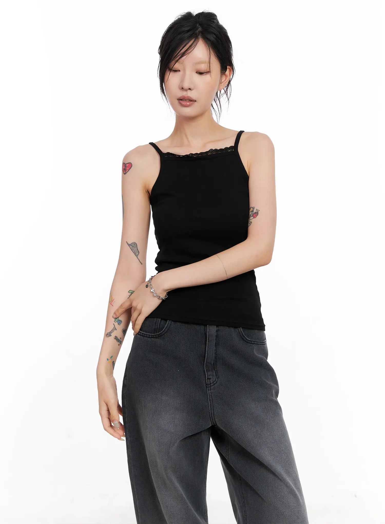 Lace-Trim Cami Top CL528