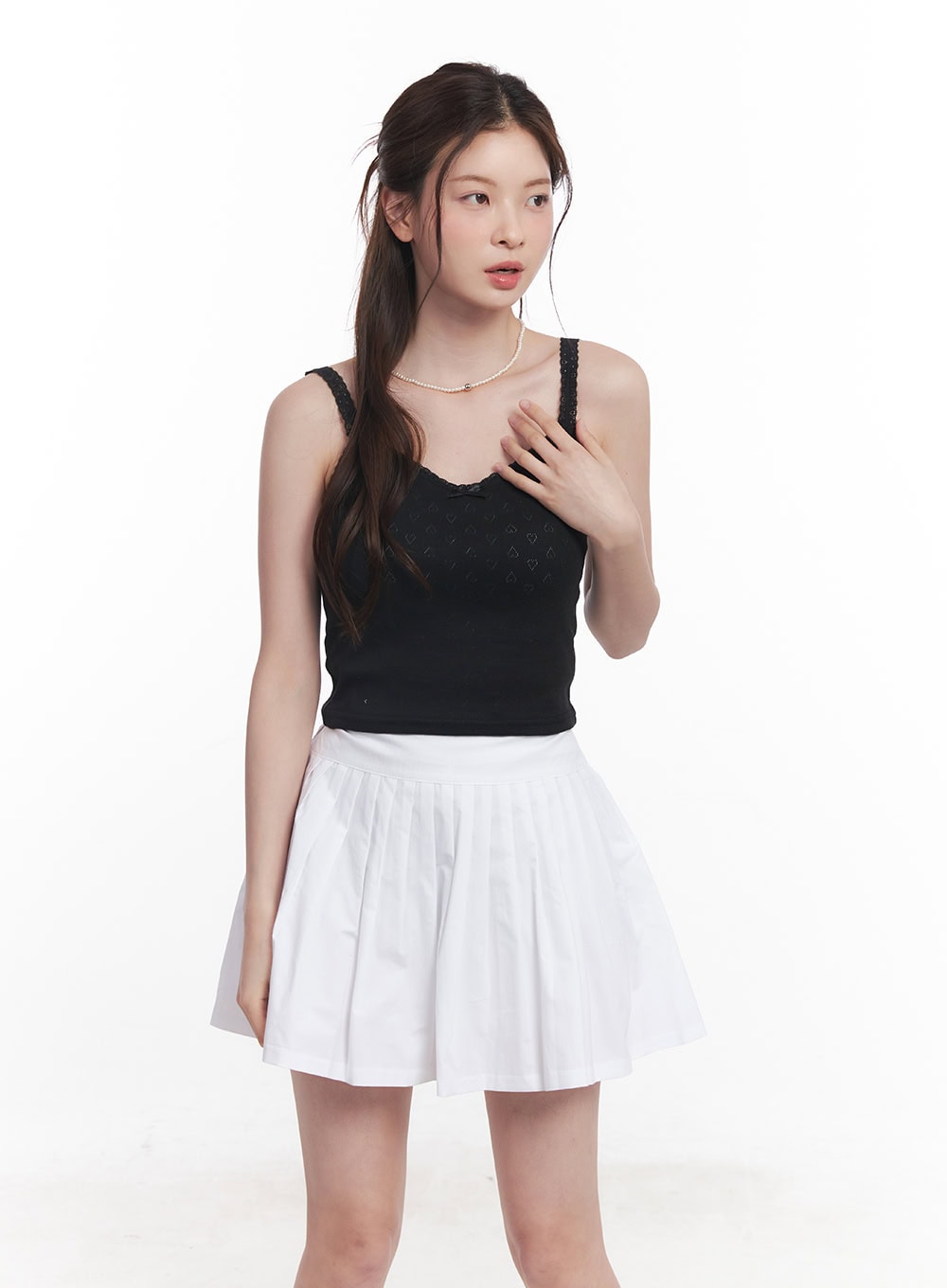 Ribbon Lace-Trim Cami Top CY519