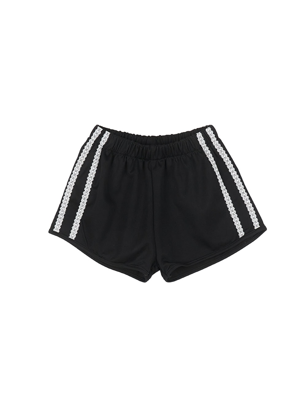 Lace-Trim Striped Shorts CA514