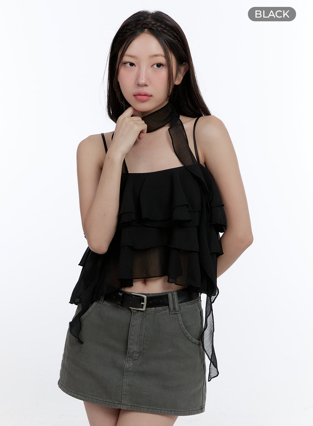 Ruffle Cami Crop Top CG414