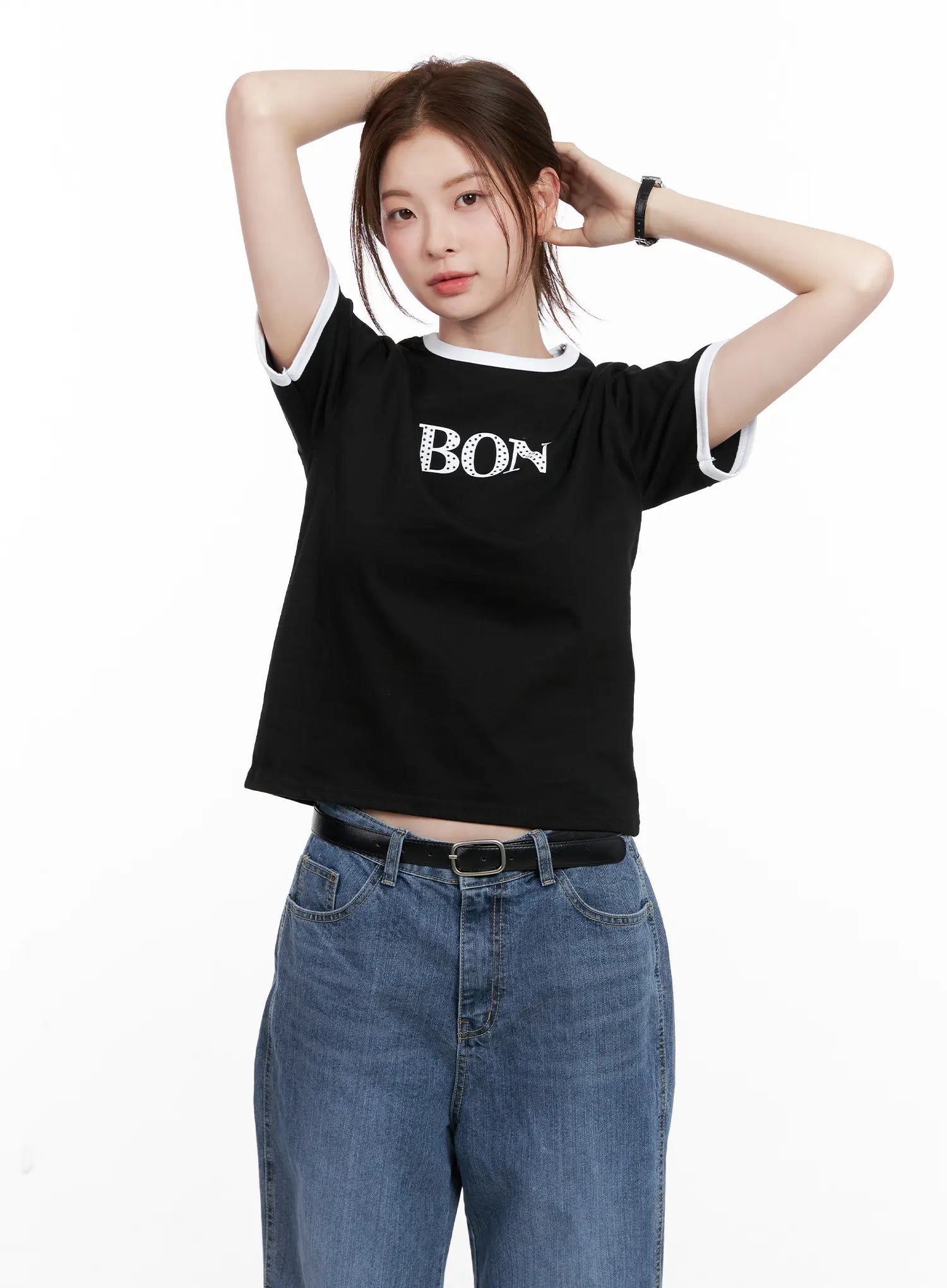 Casual Contrast Graphic Tee CL524