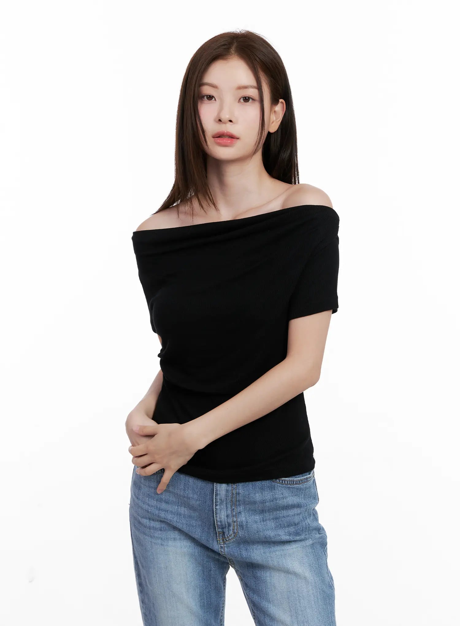 Chic Off-Shoulder Short-Sleeve Top CL524