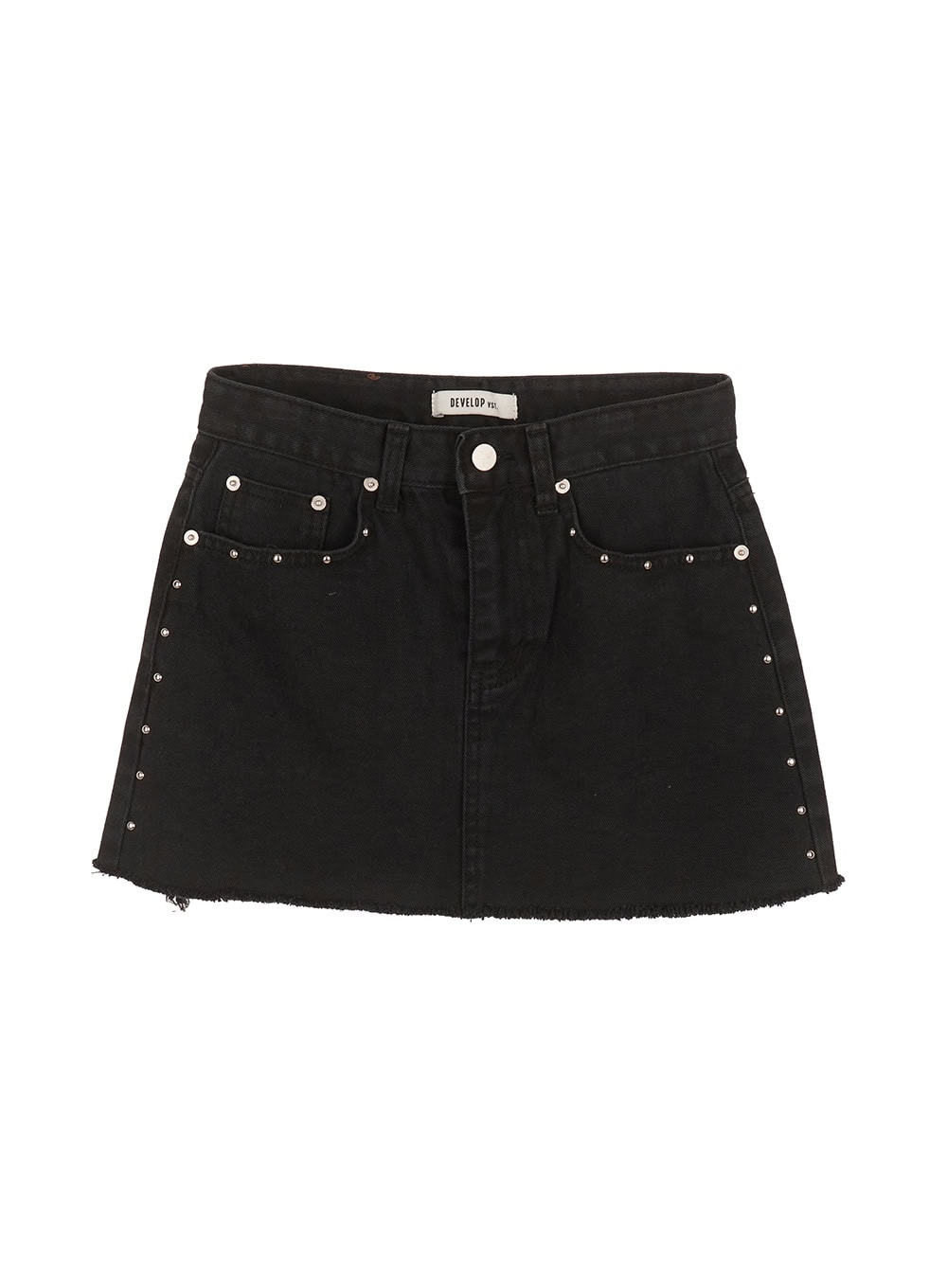 Distressed Cotton Mini Skirt CA503